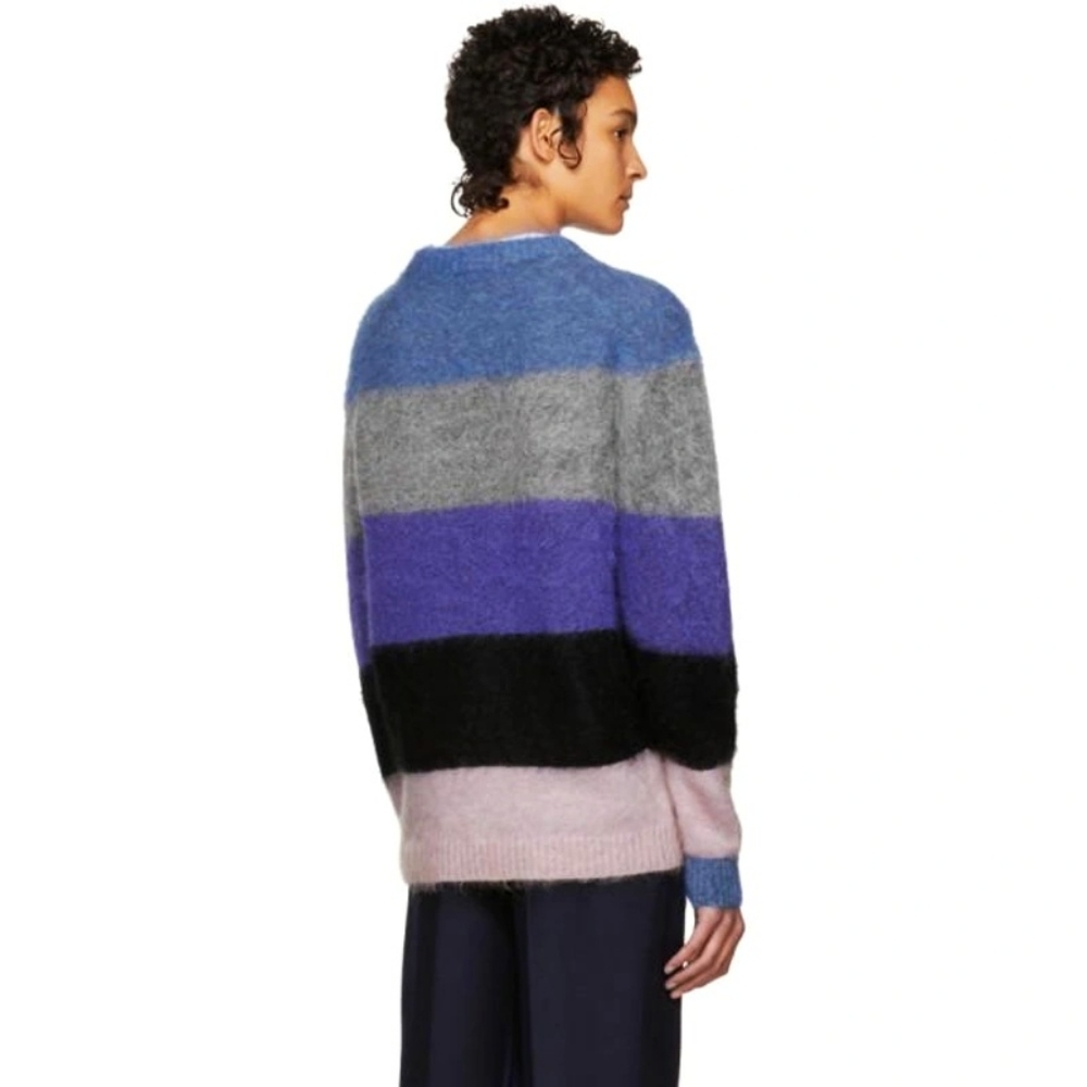 Acne Studios Albah Multi Stripe Mohair Wool Oversized Sweater - Picture 12 of 13